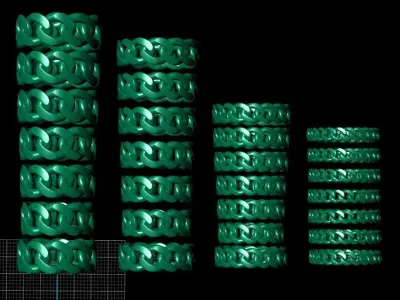 cuban chain ring  3D print model