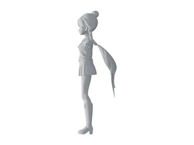 T-Pose 3D Female Character for Animation and Game Design 3D model