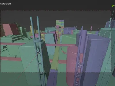 Tech City rooftop warehouse 3D model