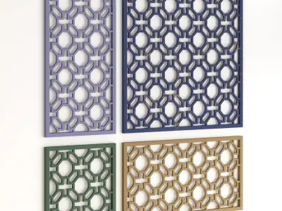 Arabic Islamic pattern wood decorative plaster 3D model purchase