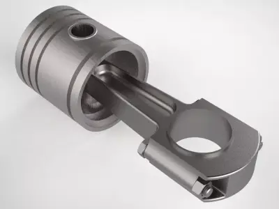 Printable Piston and connecting rod 3D print model