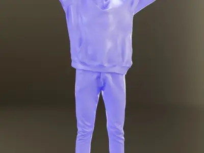 Myriam 10018 - Stretching Sport Girl Low-poly 3D model