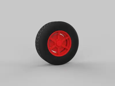6 spoke Dayton fornt old school Rc wheel 3D print model