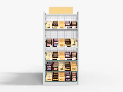 Supermarket Shelves Chips Pack Low-poly 3D model