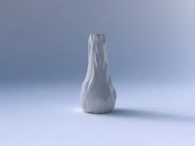 Vase curved 2 with low-polygon bulges  3D print model
