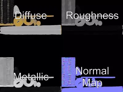 Elegant Katana model pack Low-poly 3D model