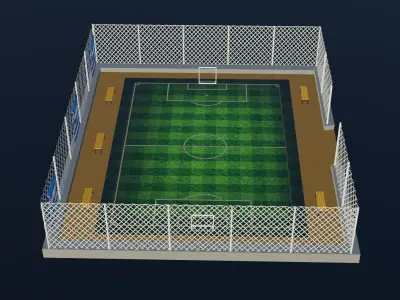 Soccer Stadium - Greece Low-poly 3D model