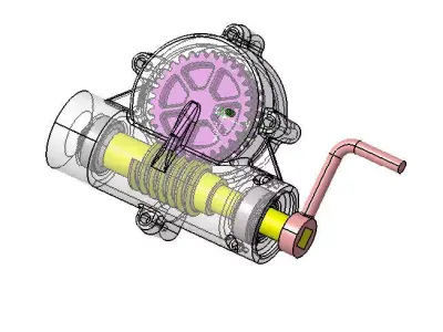 WORM AND GEAR 3D print model