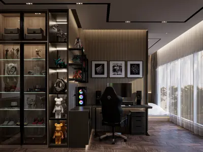 Master Bedroom Contemporer Blender-Fbx-Obj 3D model