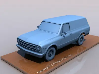 CHEVY C10 PANEL TRUCK 1968 3D print model