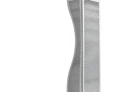 Curved Perforated Tower Model Pack Low-poly 3D model