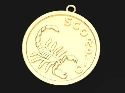 Scorpion pendant 3D model 3D print model