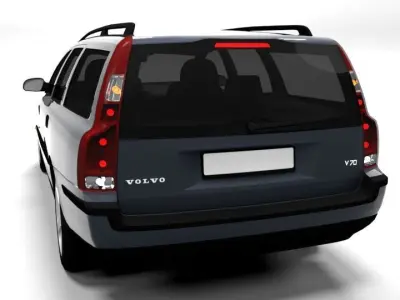 VOLVO V70 2002 LOWPOLY Low-poly 3D model