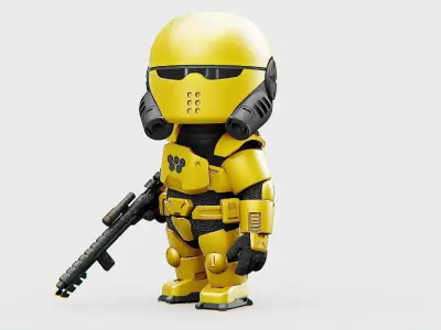 MARS COLONY TROOPER Rigged for Unreal Engine - Unity - MIXAMO  3D model