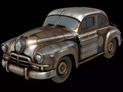 Samurai Fusion Car Armored Warrior Vehicle Hybrid Game Ready 3D model