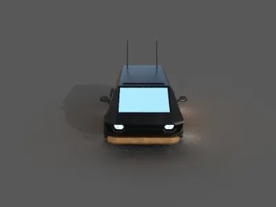 BRU VAN REPLICA Low-poly 3D model