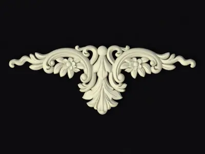 Central decor ornament for furniture 3D model 347