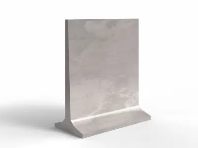 Concrete Barrier Low-poly 3D model 5