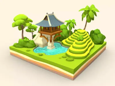 Polygon World - Vietnam Free low-poly 3D model