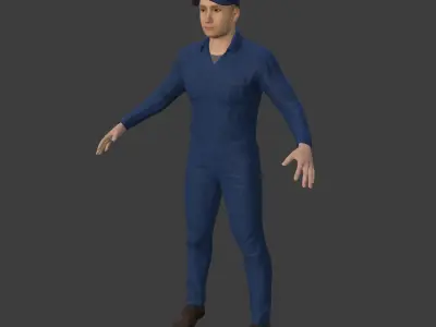 Mechanic - Construction Worker - Uniform Low-poly 3D model
