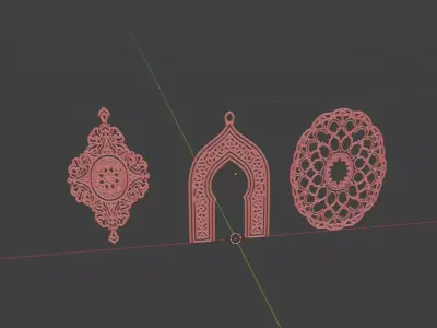 3D Arabic decorative patterns  3D model