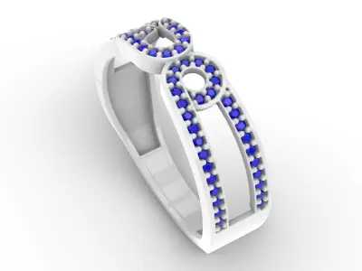 Jewelry Diamond Ring Model RG99 Free 3D print model
