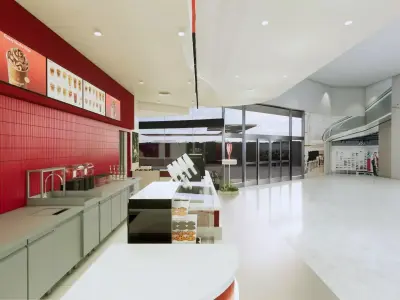 Kenangan Coffee Shop Interior  3D model