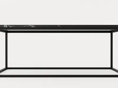 Carrie Coffee Table 120 Cm Marble Black Low-poly 3D model