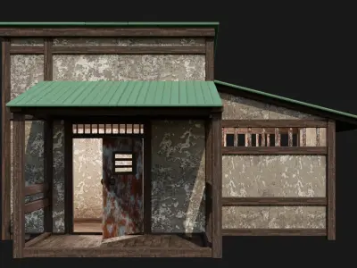 Medieval Houses 55- 4K Textures Game Ready Low-poly 3D model