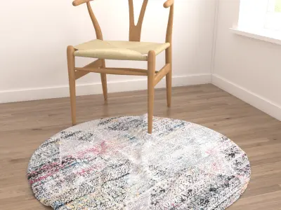 Round Rug Set 271 3D model