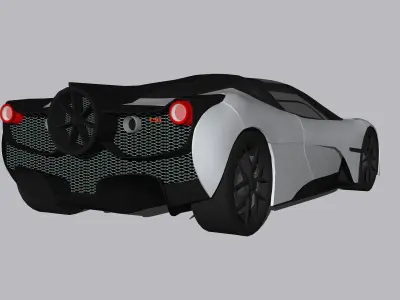 Gordon Murray GMA T 50 2023 Low-poly 3D model