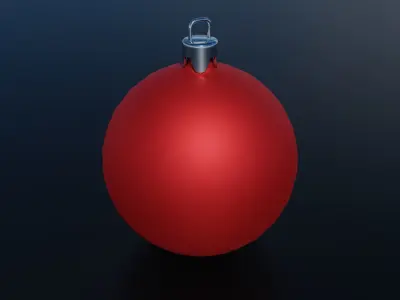 Christmas Balls Low-poly 3D model