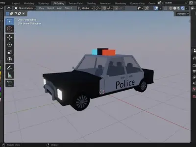 Maia Police Car Low Poly Low-poly 3D model