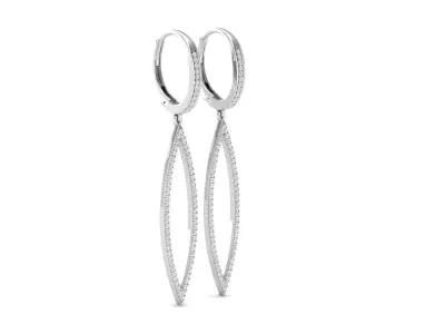 AV 473 Ladies Marquise Shaped Dangling Drop Earrings 3D print model