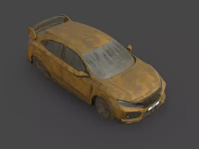 Abandoned Car - Honda Civic Type-R Low-poly 3D model