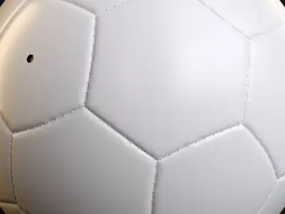 Realistic Football Soccer Ball with Stitches and Design Zones 3D model