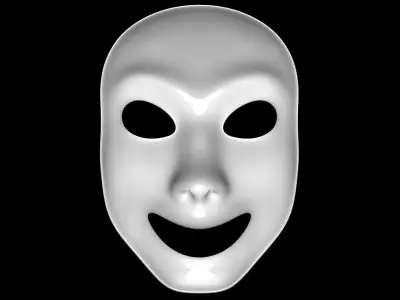 Mask Comedy Drama 3D model