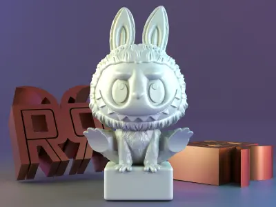 Labubu Show Off Statue 3D print model