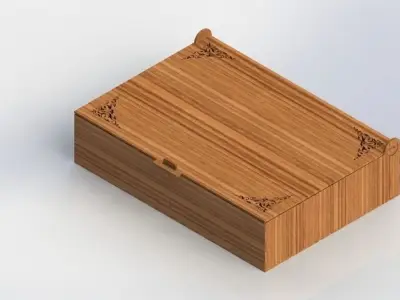 Laser cut wooden box Free 3D model