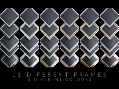 Picture Poster Decorative Frame Designs 3D Model Interior Scene 3D model