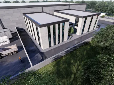 Aluminum Factory Exterior Design 3D model