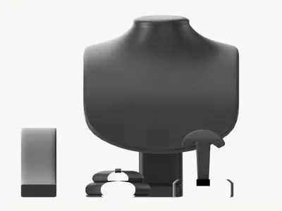 Leather Jewelry Display Stands 3D model