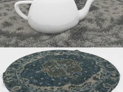 Round Rug Set 17 3D model