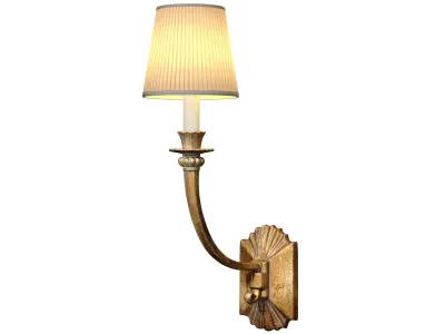Bronze Antique Sconce Light in European classic style Wall lamp 3D model
