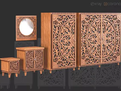 Dresser Set Ornament Vol-01 3D model