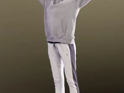 Myriam 10018 - Stretching Sport Girl Low-poly 3D model