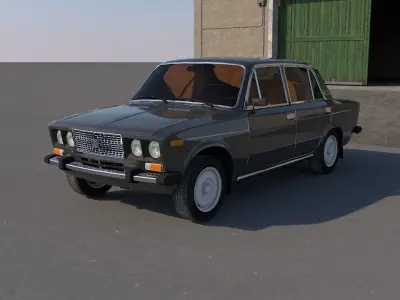 VAZ 2106 Low-poly 3D model