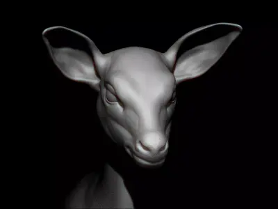 deer 3d print statue of 3D model