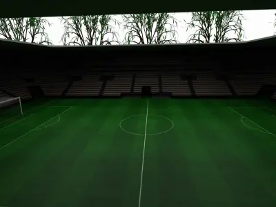 Soccer Stadium Low-poly 3D model buy