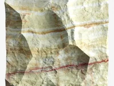 23-RockPanel sandstone rock wall art 3D model